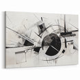 Black and White Geometric Wall Art - Modern Abstract Canvas