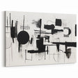 Minimalist Black and White Abstract Wall Art - Geometric Canvas