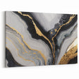 High-End Abstract Wall Decor – Black, Gray & Gold Canvas Art