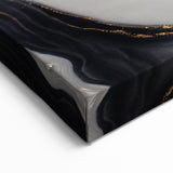 High-End Abstract Wall Decor – Black, Gray & Gold Canvas Art