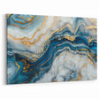 Exclusive Modern Abstract Art – Navy Blue, White & Gold Canvas