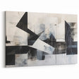 Modern Black and White Geometric Wall Art - Abstract Canvas