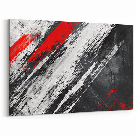 Black, White Abstract Wall Art - Modern Bold Canvas