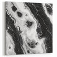 Modern Black and White Abstract Wall Art - Fluid Marble Canvas