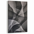 Black and White Abstract Wall Art - Fluid Geometric Canvas
