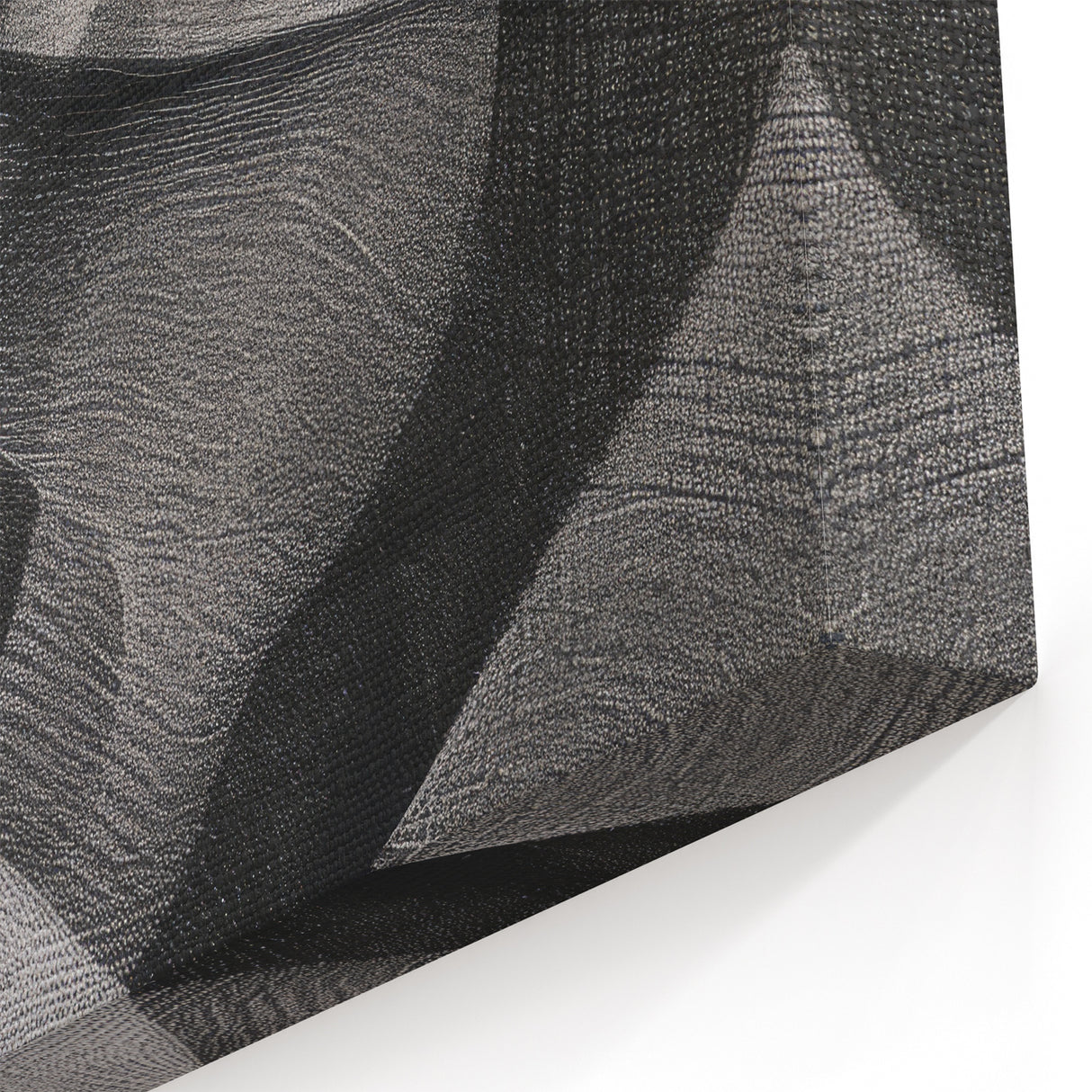 Black and White Abstract Wall Art - Fluid Geometric Canvas