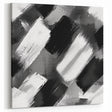 Modern Black and White Abstract Paintings - Monochrome Canvas Art