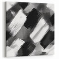 Modern Black and White Abstract Paintings - Monochrome Canvas Art