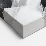 Modern Black and White Abstract Paintings - Monochrome Canvas Art