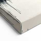 Large Black and White Abstract Wall Art - Monochrome Canvas Painting