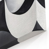 Black and White Geometric Wall Art - Modern Abstract Canvas Print