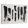 Minimalist Black and White Abstract Art - Bold Brushstroke Canvas