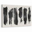Modern Black and White Abstract Art - Bold Brushstroke Canvas