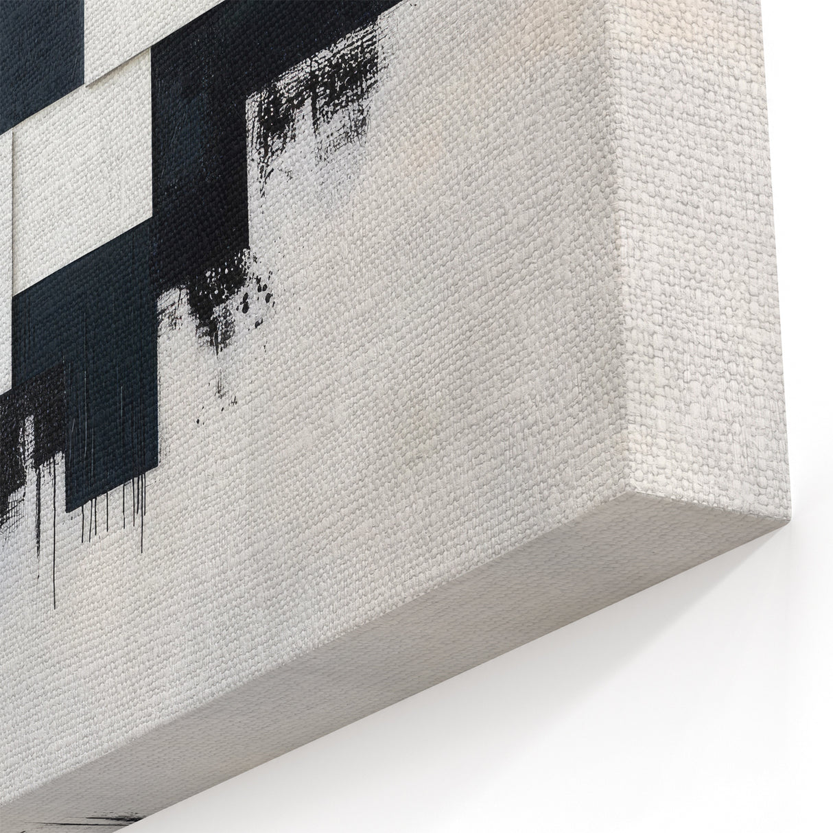 Minimalist Black and White Abstract Art - Monochrome Canvas Print