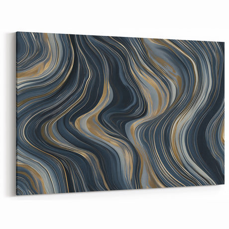 Modern Black and Gold Abstract Wall Art - Luxury Canvas Print