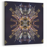 Urban Architectural Wall Art - Futuristic Cityscape Print