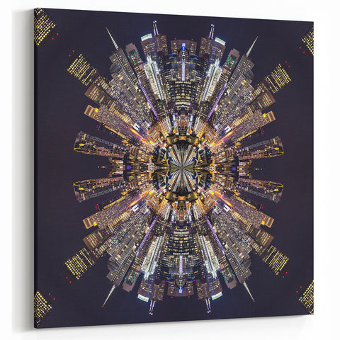 Urban Architectural Wall Art - Futuristic Cityscape Print