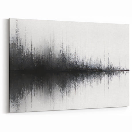 Black and White Abstract Landscape Art - Modern Minimalist Print