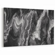Black and White Fluid Abstract Art - Modern Swirl Canvas Print