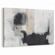 Earthen Harmony Abstracts - Textured Black & Beige Abstract Wall Art