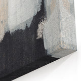 Earthen Harmony Abstracts - Textured Black & Beige Abstract Wall Art