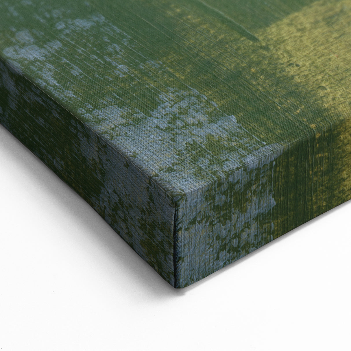 Earthen Harmony Abstracts - Green & Yellow Earthy Abstract Wall Art