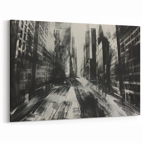 Urban Scenery Wall Art – Modern Cityscape Architecture Print