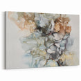 Abstract Fluid Canvas Art – Gold & Brown Marble Ink Swirls