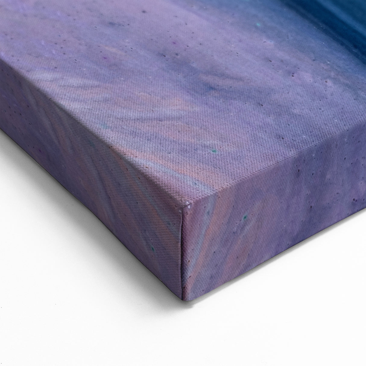 Serene Abstract Fluid Canvas – Contemporary Blue & Plum Art