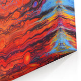 Contemporary Fluid Art Piece – Fiery Red & Orange Abstract Print