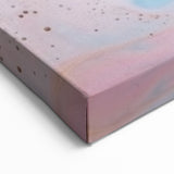 Abstract Fluid Canvas Art – Pink, Blue & Gold Modern Wall Print