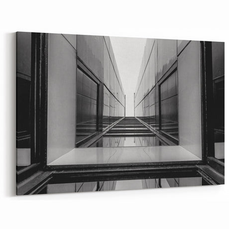 Urban Architectural Wall Art – Modern Black and White Print