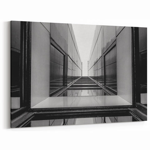 Urban Architectural Wall Art – Modern Black and White Print