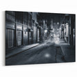 Modern Urban Landscape Art – Moody Black & White City Print