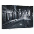 Modern Urban Landscape Art – Moody Black & White City Print