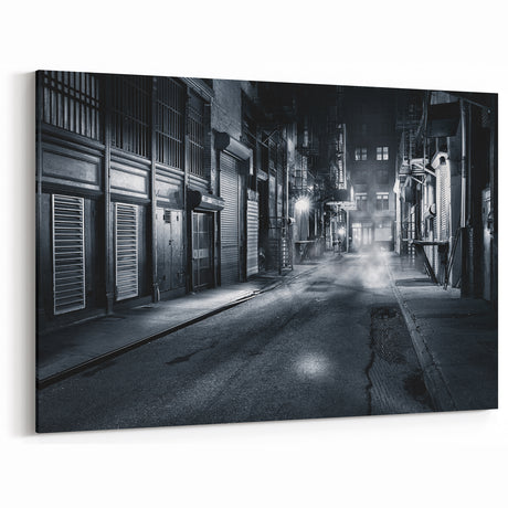 Modern Urban Landscape Art – Moody Black & White City Print