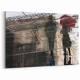Vibrant Cityscape Canvas Prints – Rainy Reflection Urban Art