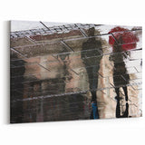 Vibrant Cityscape Canvas Prints – Rainy Reflection Urban Art
