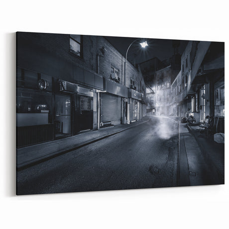 City Skyline Wall Art – Cinematic Moody Night Street Print