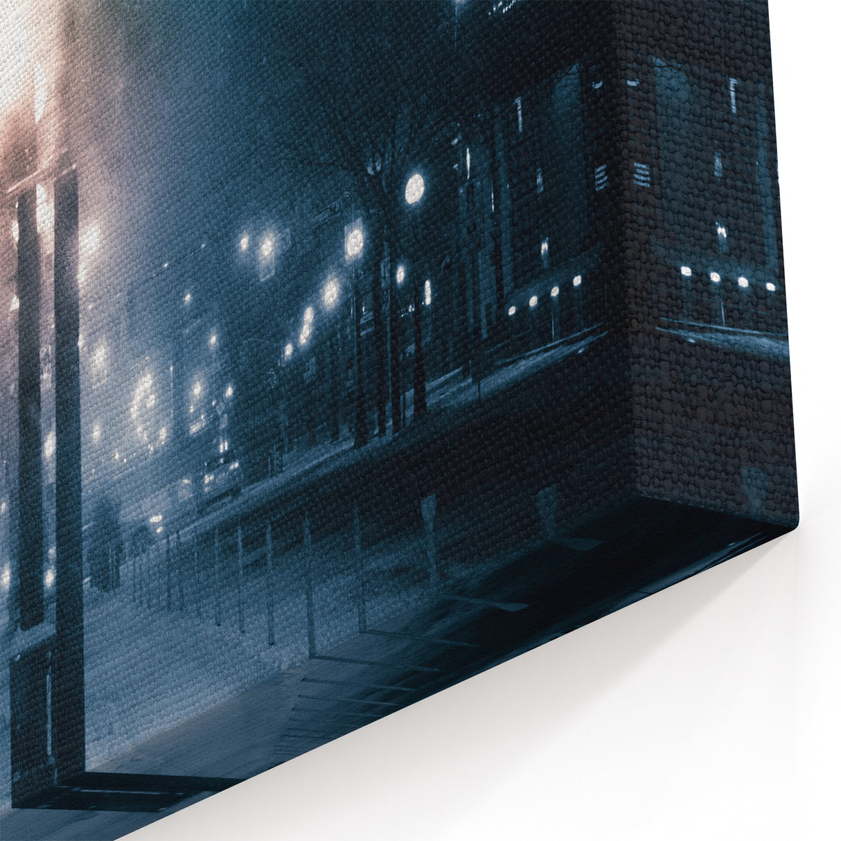 Contemporary City Wall Decor - Moody Winter Urban Scene Print