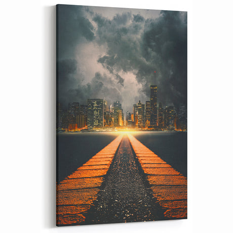 Metropolitan Photography Art - Dramatic City Skyline Print