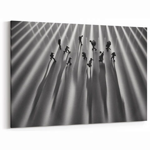 Urban Skyline Canvas Prints - Abstract Shadow City Art