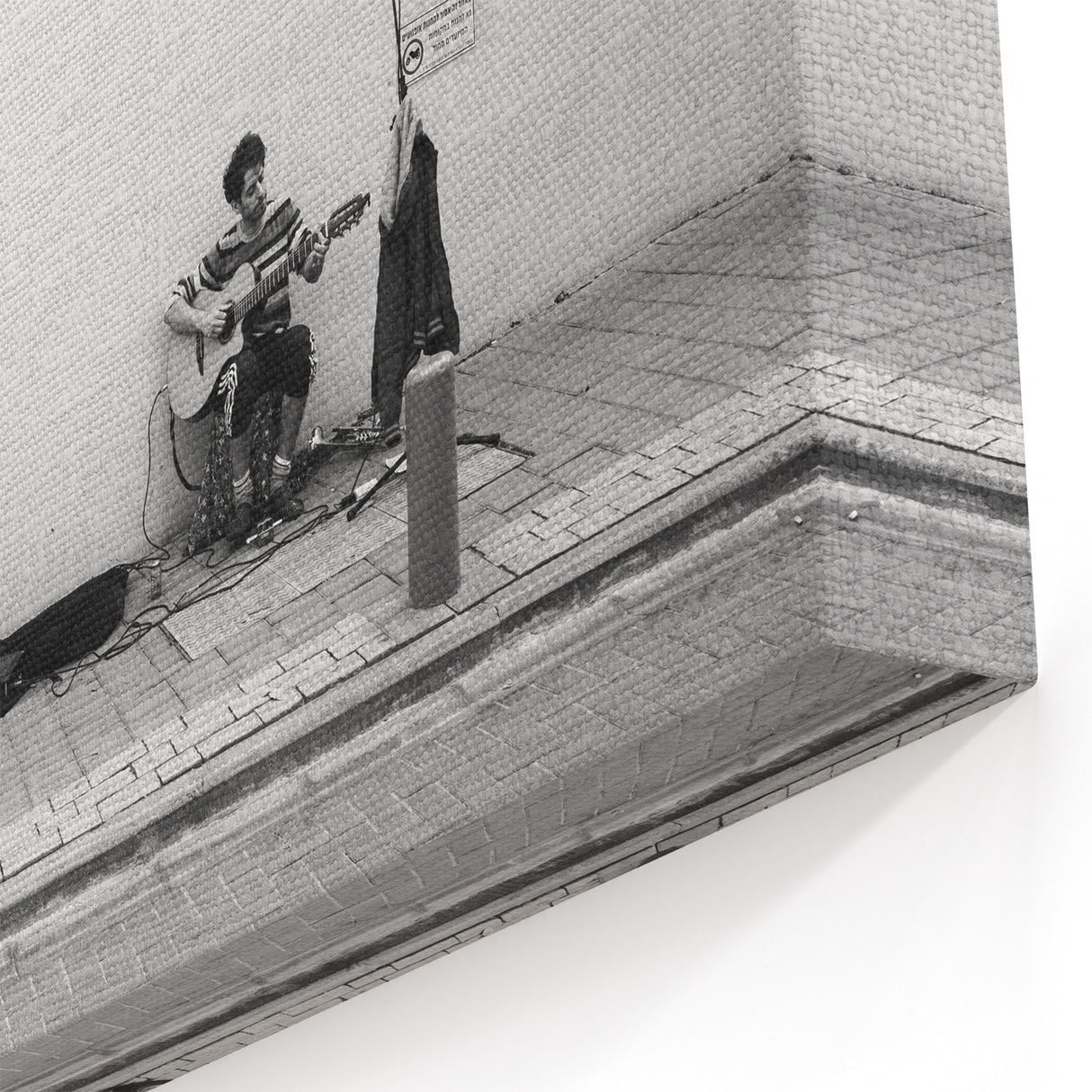 Urban Landscape Photography Decor – Street Musician Wall Art