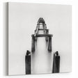 Black and White Minimalist Landscapes – Abandoned Pier in Mist Print