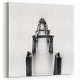 Black and White Minimalist Landscapes – Abandoned Pier in Mist Print
