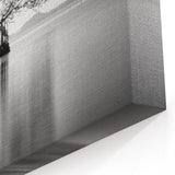 Minimalist Mountain Wall Art – Tree Reflections in Calm Waters