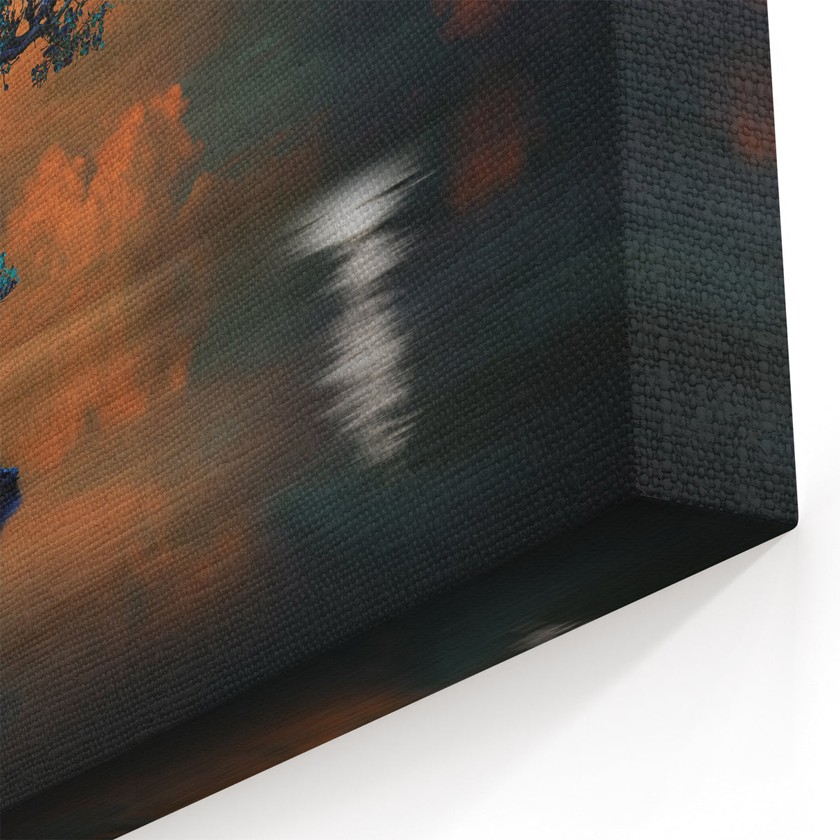 Minimalist Landscape Wall Art – Moonlit Tree and Boat Reflections