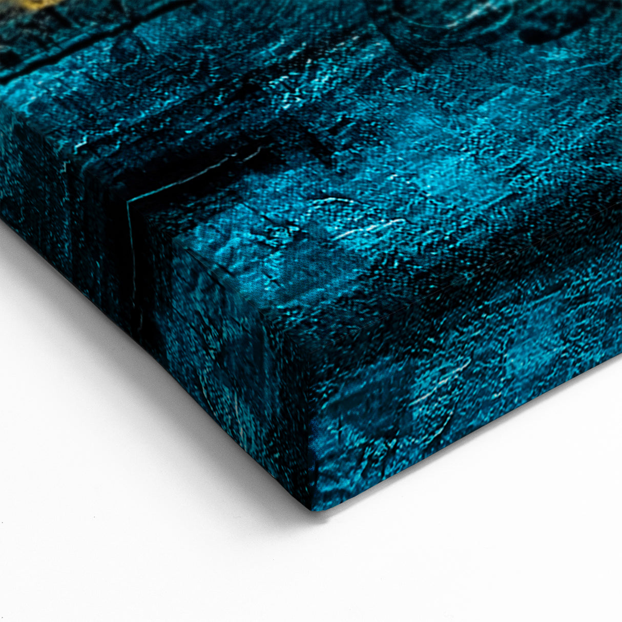 Modern Minimalist Landscape Prints – Abstract Gold and Blue Terrain