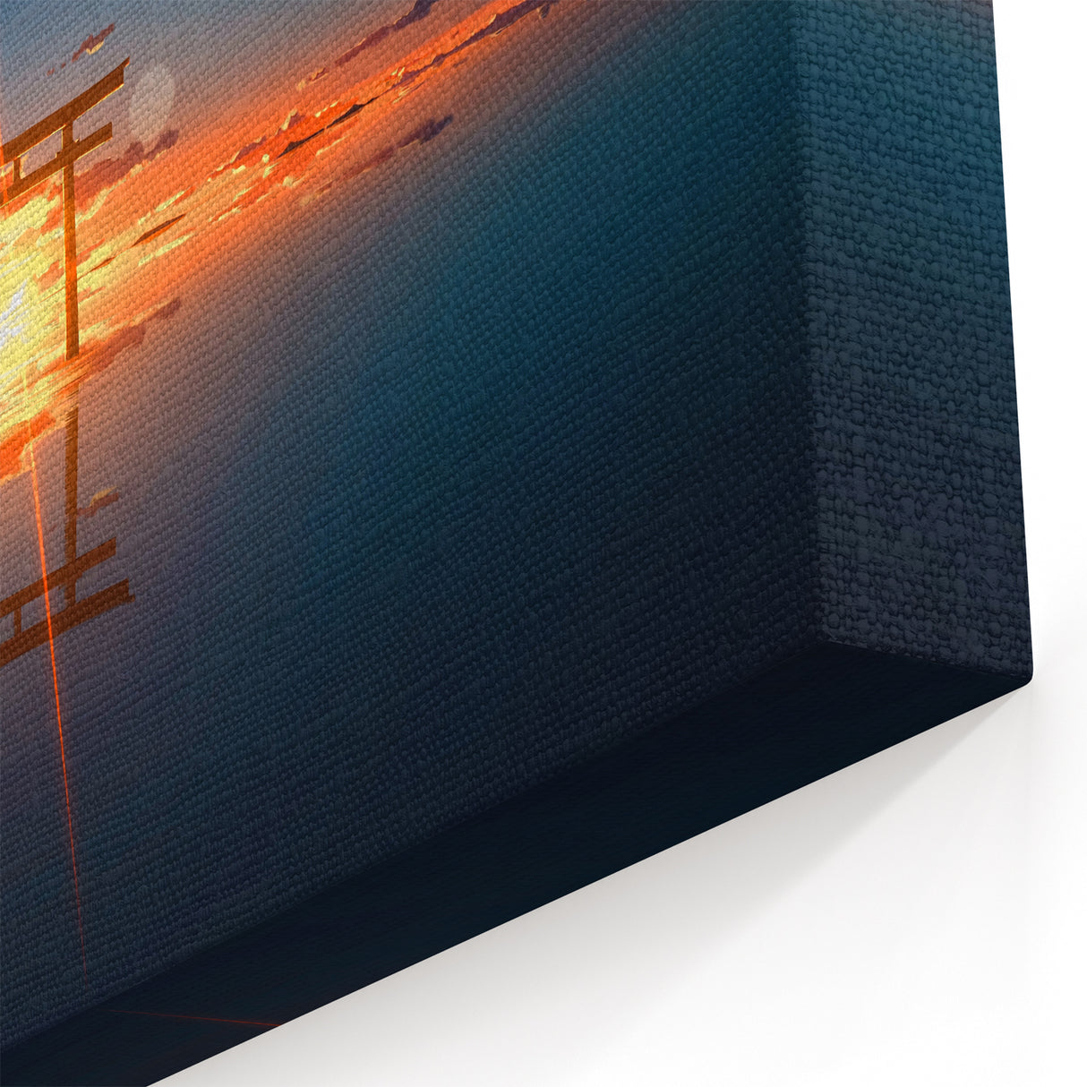 Minimalist Coastal Landscape Art – Torii Gate at Sunrise Reflection