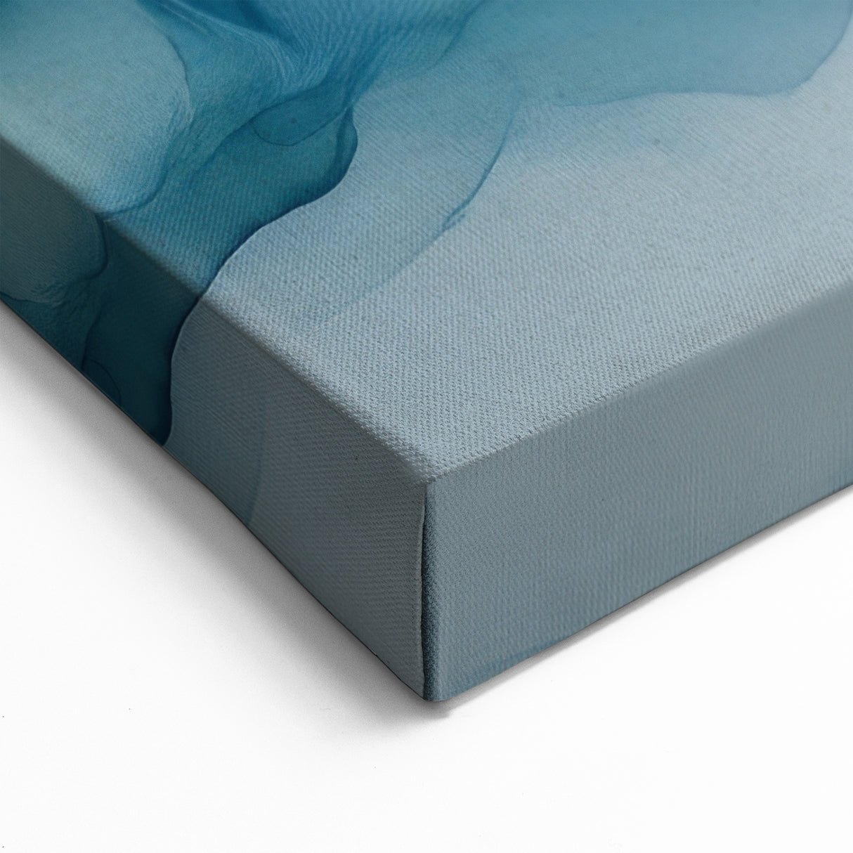 Ocean Breeze Abstract Fluid Canvas – Sky Blue & Teal Wall Art